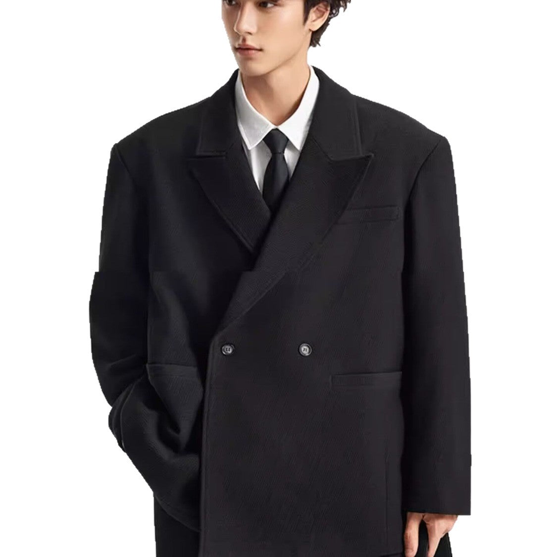 ZÉLVARÈ Men's Minimalist Black Suit Jacket – product photo