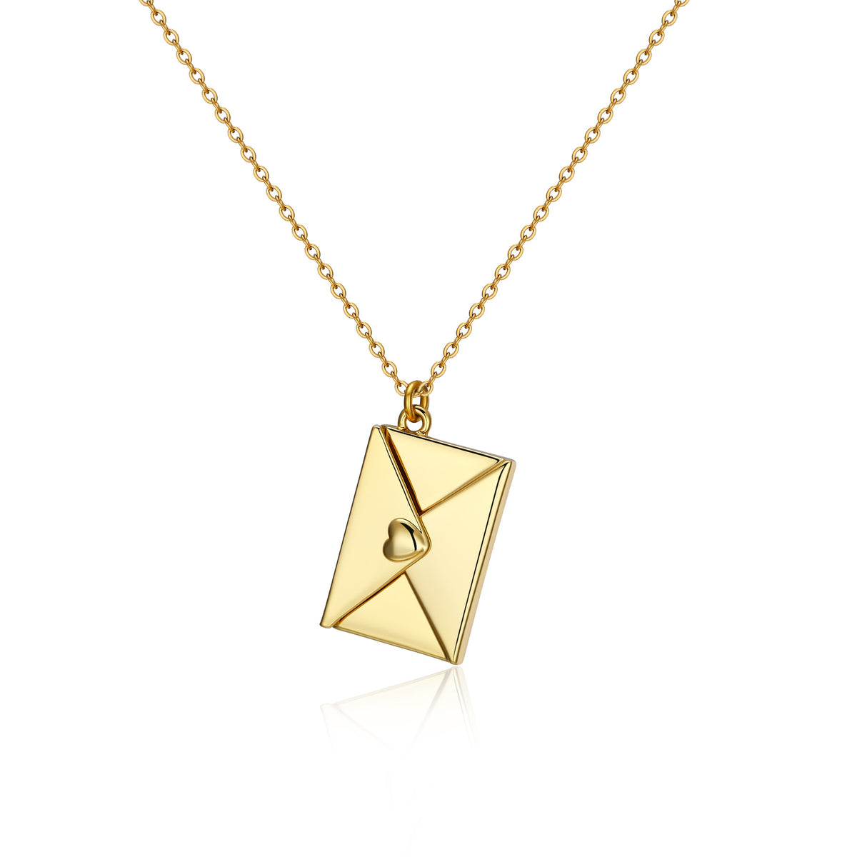 Clavicle chain envelope pendant necklace