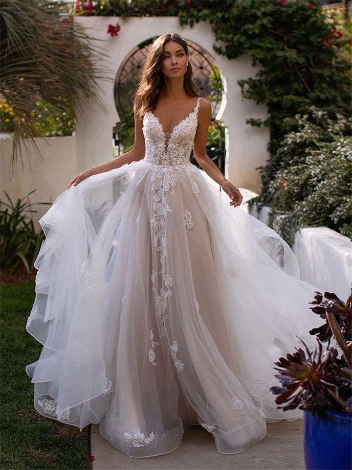 ZÉLVARÈ Seraphine Deep-V Bridal Wedding Dress – product photo