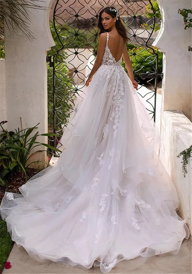ZÉLVARÈ Seraphine Deep-V Bridal Wedding Dress – product photo