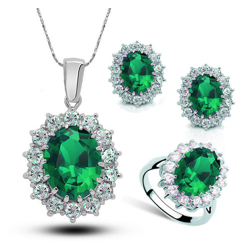 ZÉLVARÈ Aurélie Crystal Bridal Jewelry Set – product photo