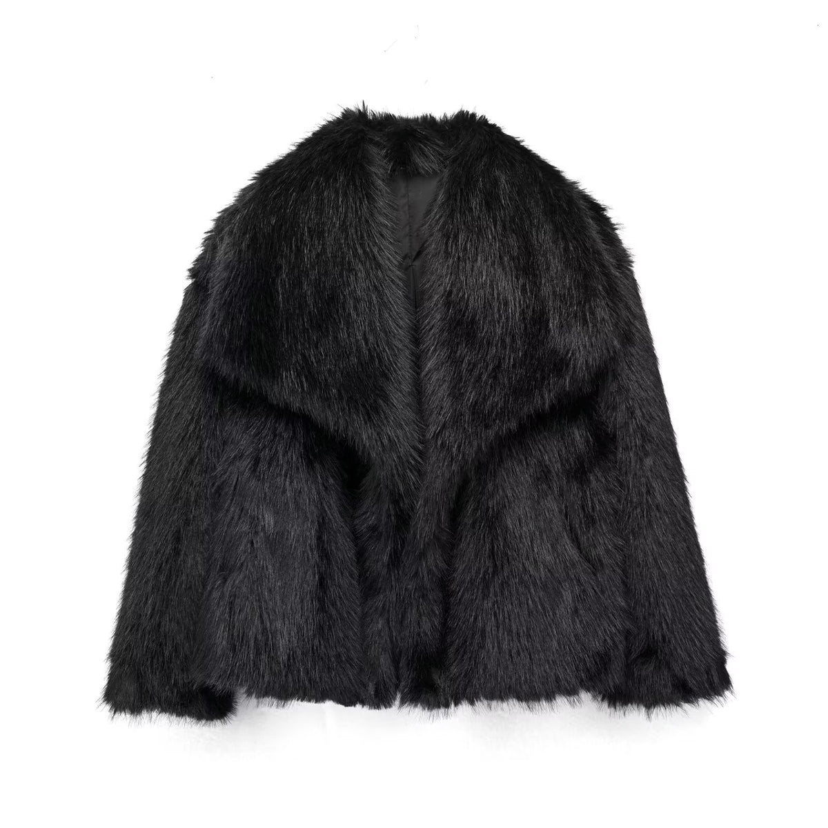 ZÉLVARÈ Women's Plush Lapel Winter Coat – product photo
