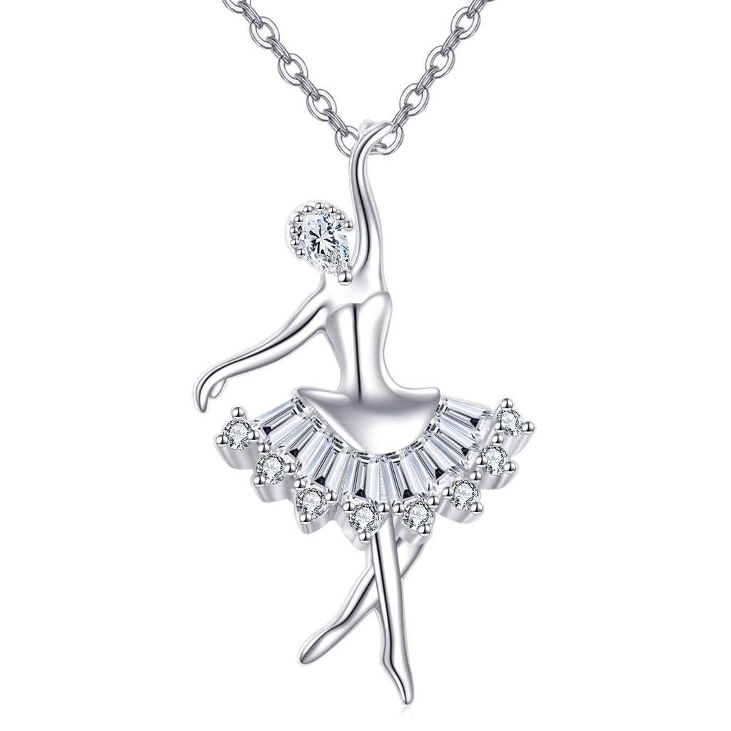 ZÉLVARÈ Ballerina Moissanite Pendant Necklace – product photo
