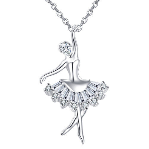 ZÉLVARÈ Ballerina Moissanite Pendant Necklace – product photo