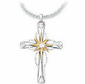 ZÉLVARÈ octagonal star cross pendant necklace front view