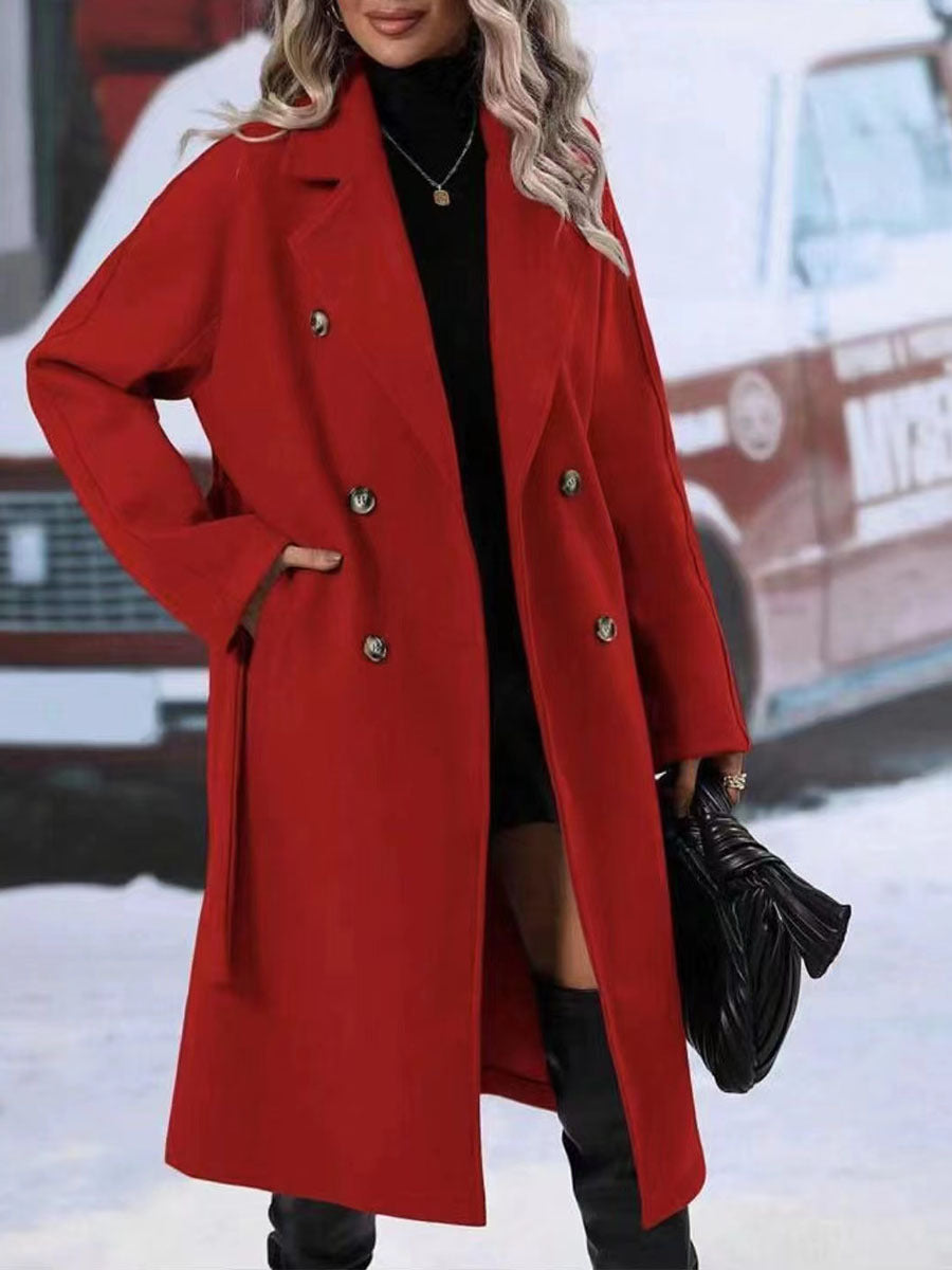 ZÉLVARÈ Women's Double-Breasted Belted Trench Coat – product photo