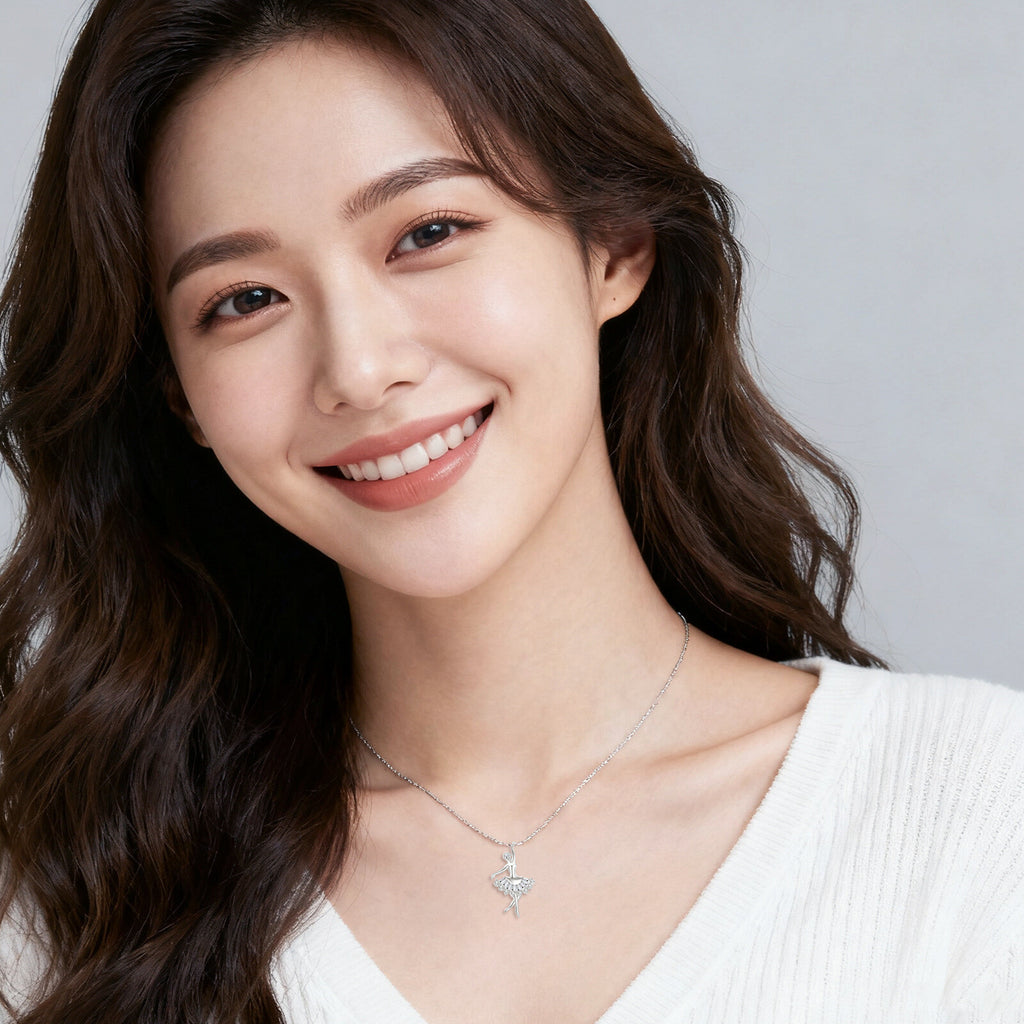 ZÉLVARÈ Ballerina Moissanite Pendant Necklace – product photo