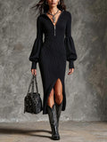 ZÉLVARÈ Celestine Knitted Split Midi Dress – product photo