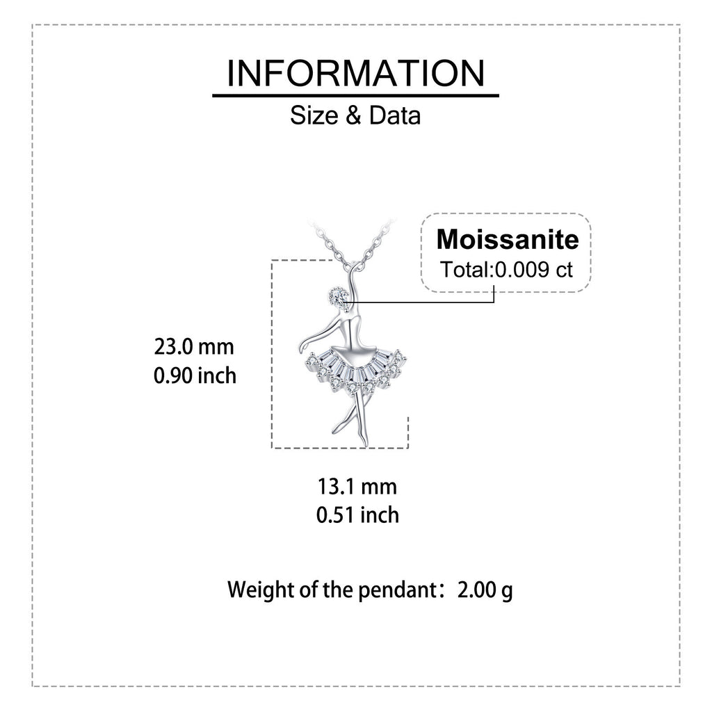 ZÉLVARÈ Ballerina Moissanite Pendant Necklace – product photo