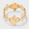 Gold Stretch Flower Bracelet