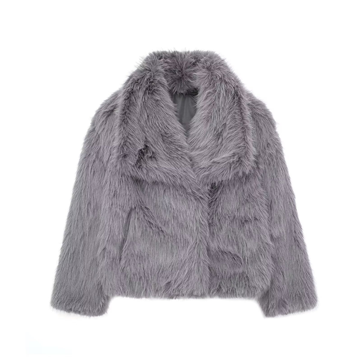 ZÉLVARÈ Women's Plush Lapel Winter Coat – product photo