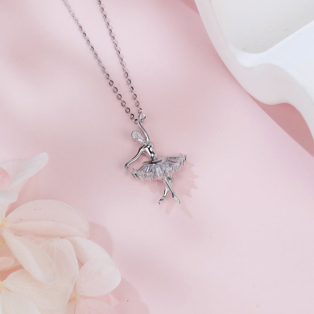 ZÉLVARÈ Ballerina Moissanite Pendant Necklace – product photo
