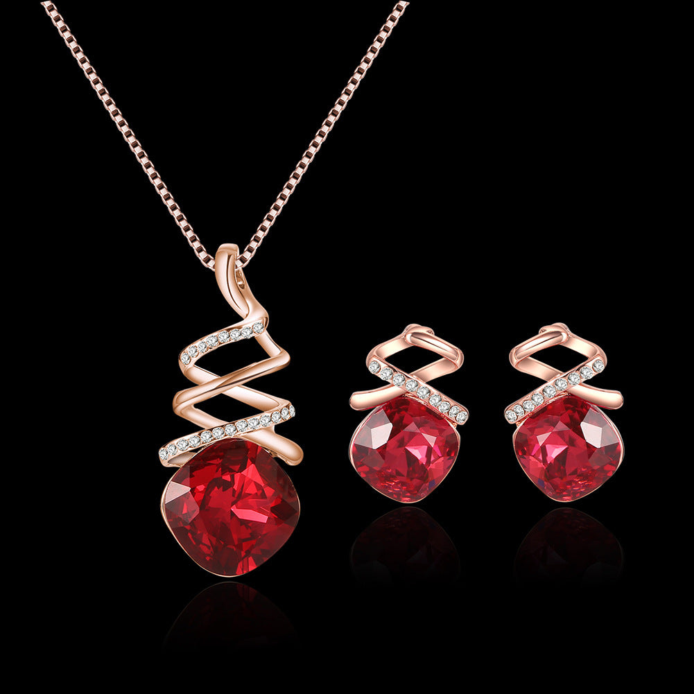 ZÉLVARÈ Celestine Bridal Necklace & Earrings Set – product photo