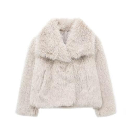 ZÉLVARÈ Women's Plush Lapel Winter Coat – product photo