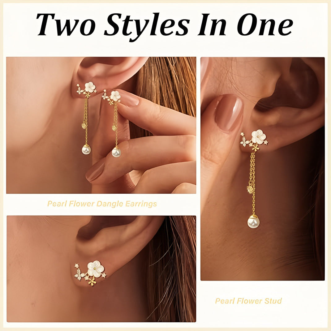 ZÉLVARÈ Lumière Pearl Cascade Earrings – product photo