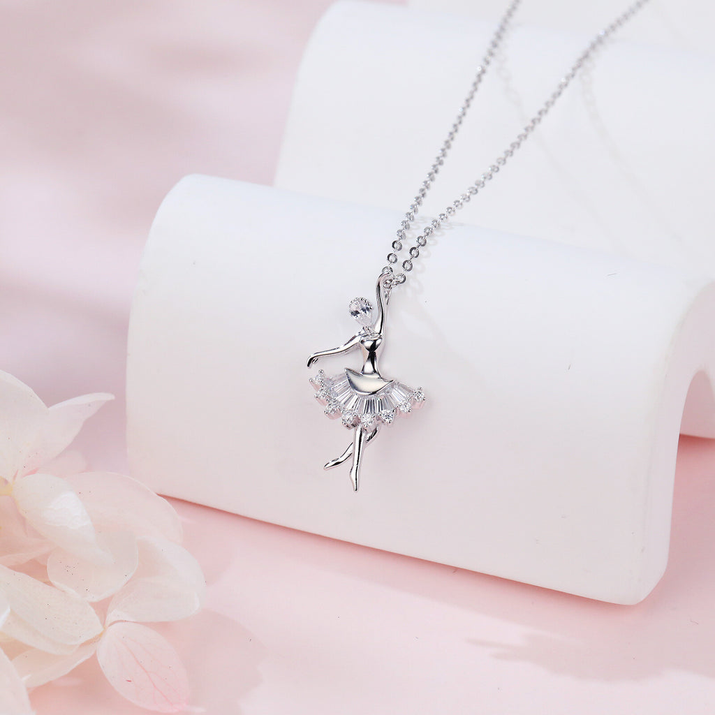 ZÉLVARÈ Ballerina Moissanite Pendant Necklace – product photo