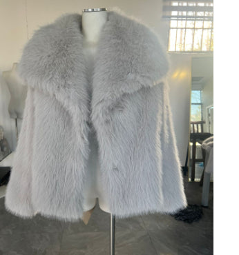 ZÉLVARÈ Women's Plush Lapel Winter Coat – product photo